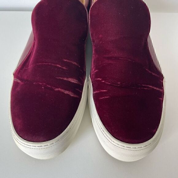 Buscemi Red Velvet Shoes Loafers Slip On Leather Mens Size 44 (US 11) - Picture 7 of 10